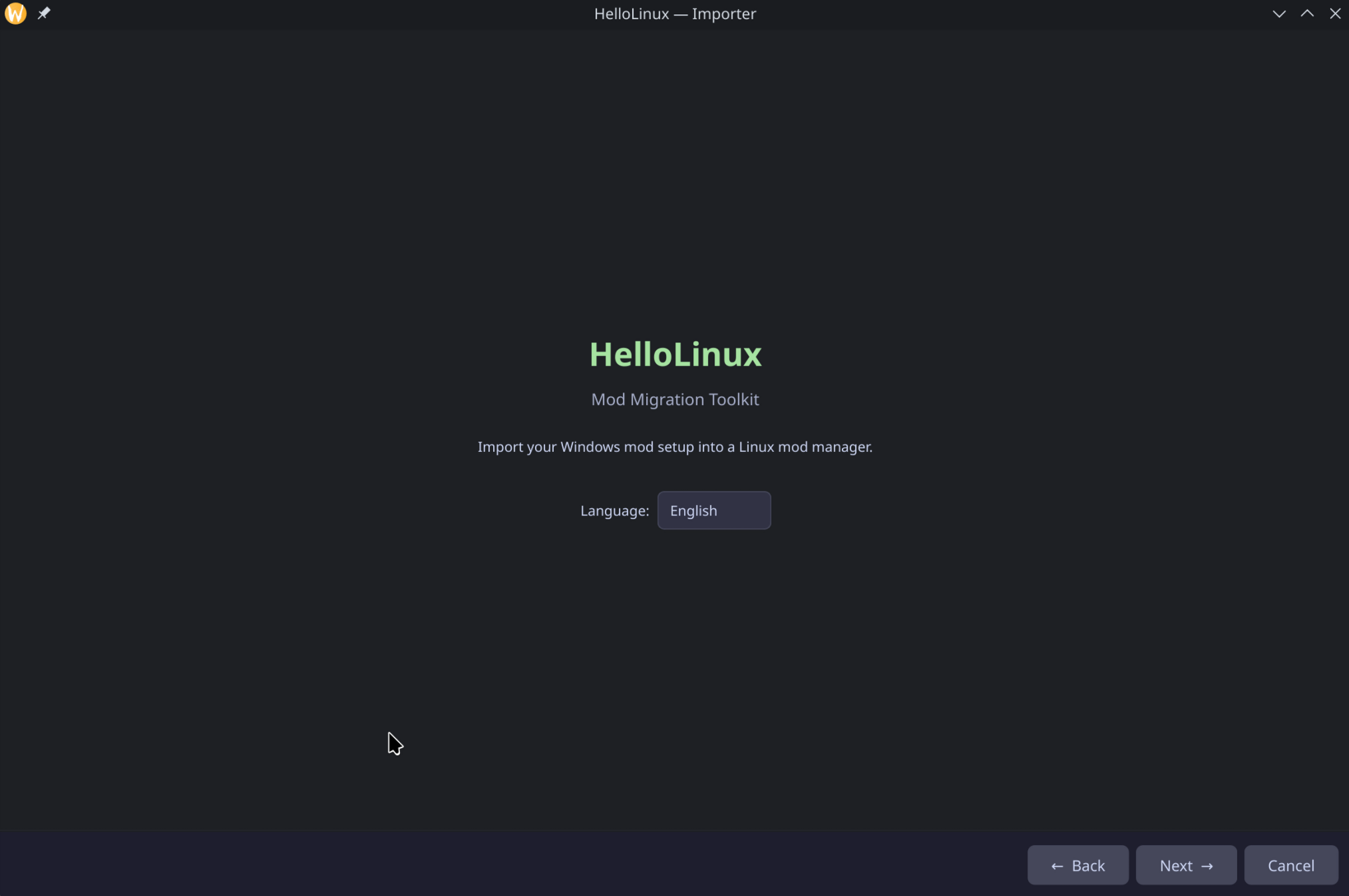 HelloLinux Importer