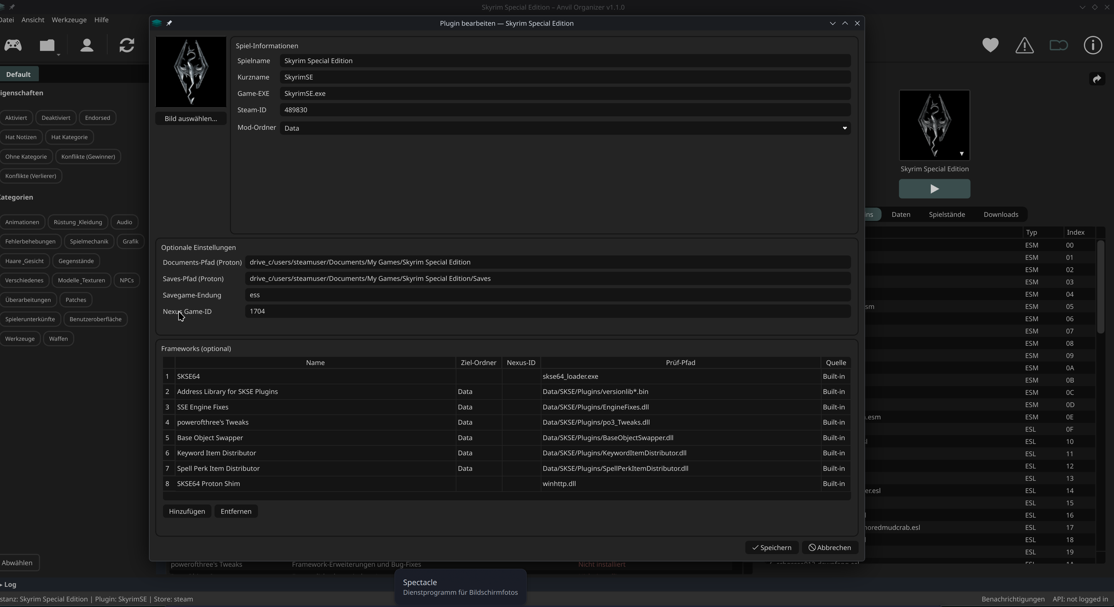 Anvil Organizer — Plugin Editor
